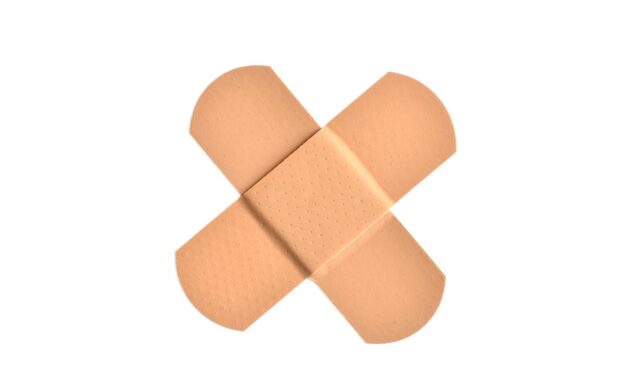 bandage, first-aid, medical, hurt, pain, treatment, medicine, injury, wound, healthcare, accident, problem, issues, heal, recovery, doctor, hospital, protection, broken, repair, nurse, trauma, sick, patch, fix, cross, band-aid, safety, insurance, survival