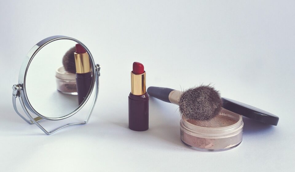 cosmetics, powder, lipstick, cosmetic brush, mirror, makeup, accessories, beauty, cosmetics, cosmetics, cosmetics, cosmetics, cosmetics, lipstick, lipstick, lipstick, makeup, accessories
