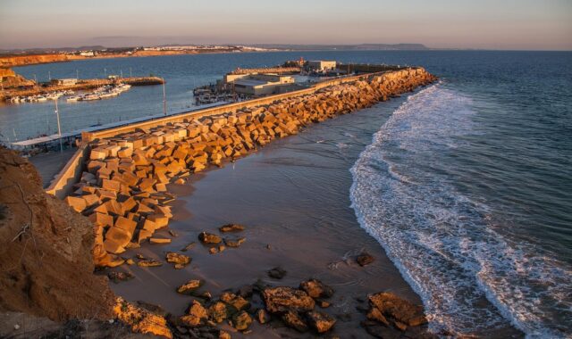 body of water, sea, costa, nature, beach, sunset, fishing port, conil de la frontera, conil, roche, cabo roche, cadiz, coastal