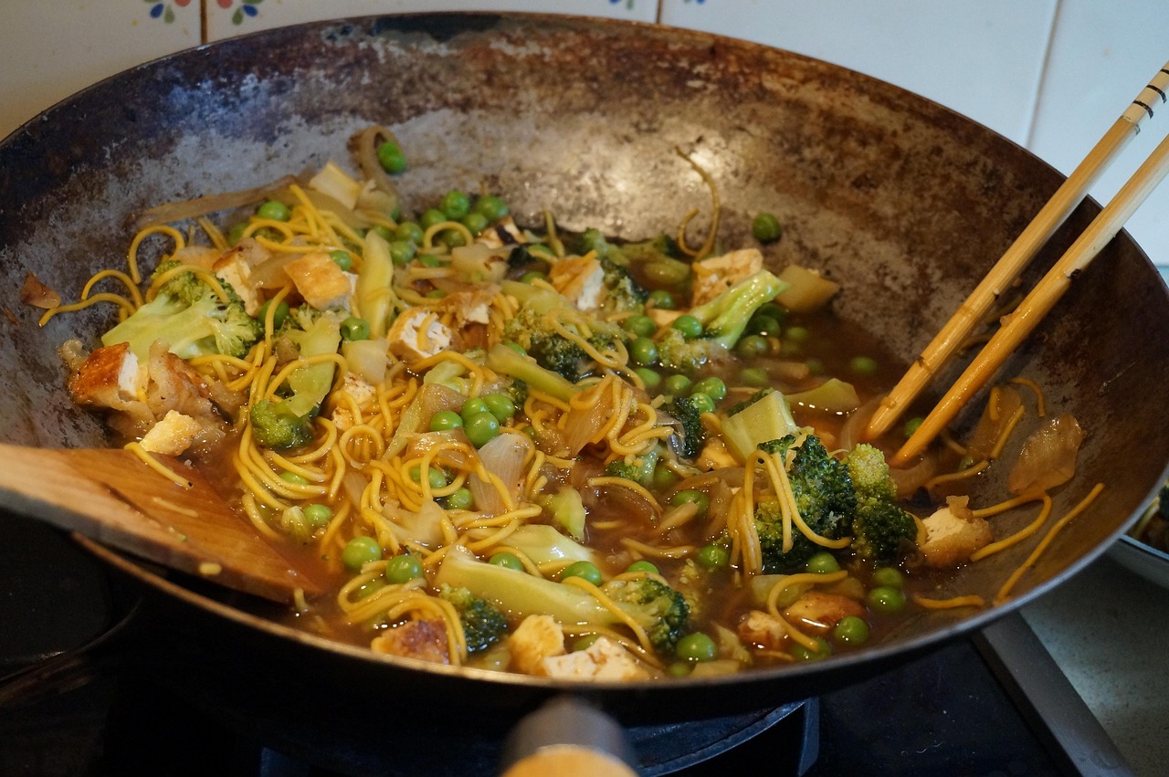 wok, stir-fry, vegetables, chinese, wok, wok, wok, wok, wok