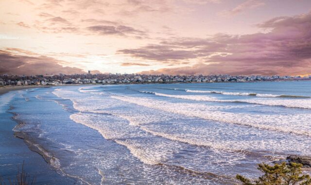 ocean, rhode island, newport, beach, nature, sky