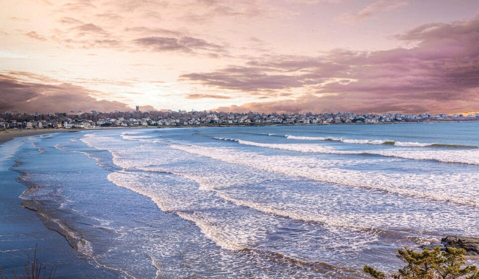 ocean, rhode island, newport, beach, nature, sky