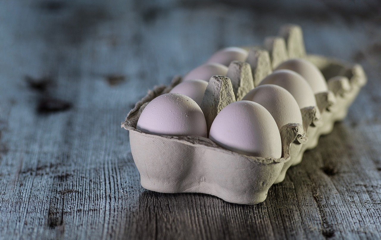 eggs, raw, dairy, easter, closeup, rustic, traditional, food, ingredient, package, blue food